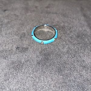 Colorful Enamel Stackable Ring with Crystals 💙